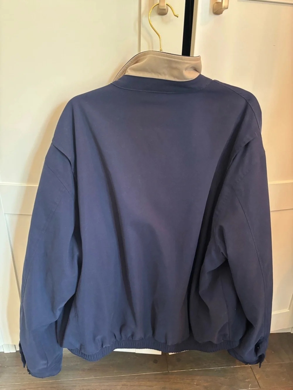 Polo Ralph Lauren Biswing Jacket in Navy Blue Full Zip Preppy Size Large